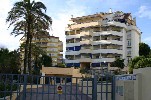 building facade( not other building are attached so is very central and quiet)